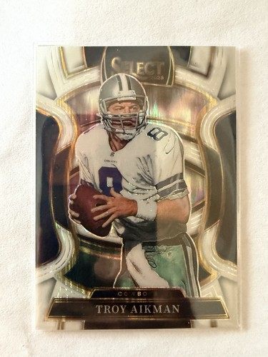 2025 Panini Select - Concourse Troy Aikman #100 White Shock Prizm /799