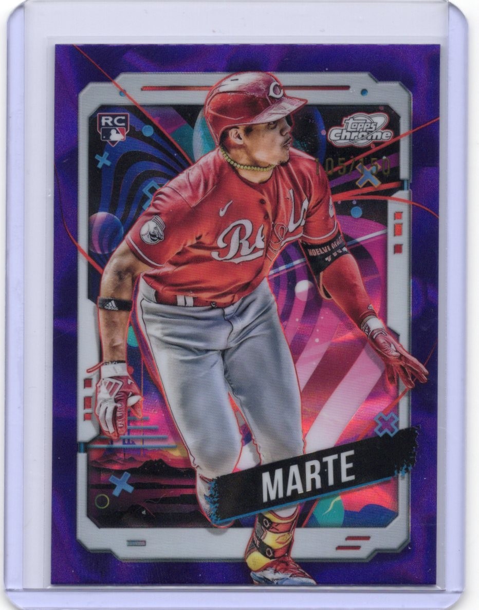 2024 Topps Chrome Cosmic Noelvi Marte Purple /150 #16