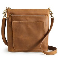 Leather Crossbody Bag for Women Vintage Cross Body Bags with Multi Pockets