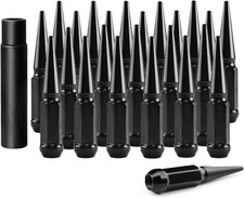 Set of 24, 14 mm x 1.5 Wheel Spike Lug Nuts, ...