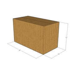 25 20x10x12 Kraft Brown Corrugated Shipping Boxes 32 ECT Single-Wall New