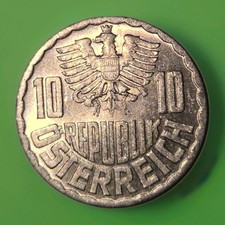 1973 Austria 10 Groschen Coin - KM# 2878