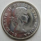 NICE CANADA 1957 QUEEN ELIZABETH II/ VOYAGUER 80% SILVER DOLLAR COIN (KM# 54)