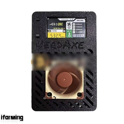 NerdAxe Ultra BM1366 500GH/s 15W BTC Miner Bitcoin Lottery Miner+Black Shell+Fan