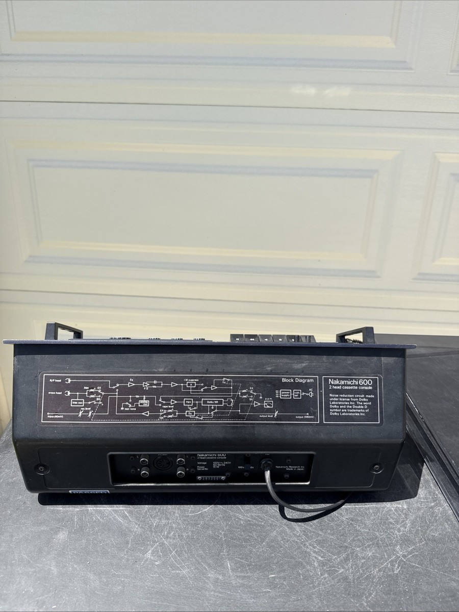 Vintage Nakamichi 600 2 Head Cassette Console Black With Dust