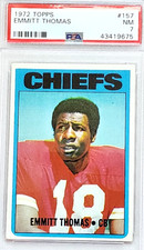 1972 TOPPS #157 EMMITT THOMAS PSA NM 7 RC ROOKIE HOF