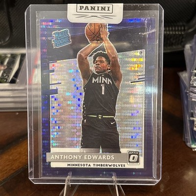 2020-21 Donruss Optic Anthony Edwards Purple Pulsar RC #151 Timberwolves SEALED