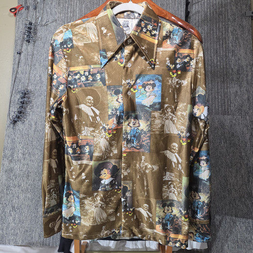Vintage Kennington Mickey Mouse "Old Master" 70's Disco Shirt