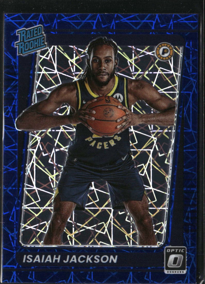 2021-22 Donruss Optic #167 Isaiah Jackson Blue Velocity