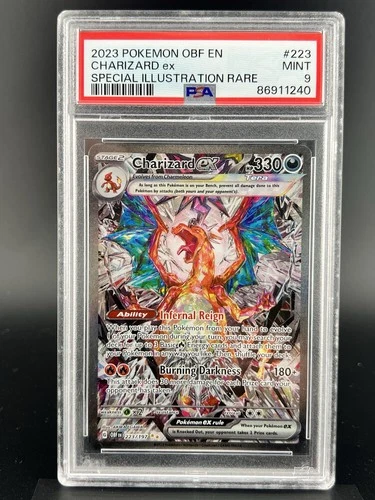 2023 POKEMON OBSIDIAN FLAMES SIR CHARIZARD EX 223/197 PSA 9