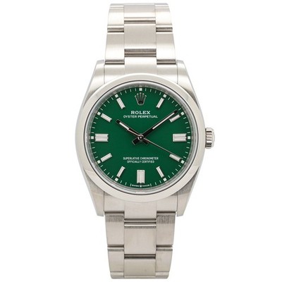 Rolex Oyster Perpetual 126000 Green Dial Qyster Edelstahl Aut. Dif AVS18933 X