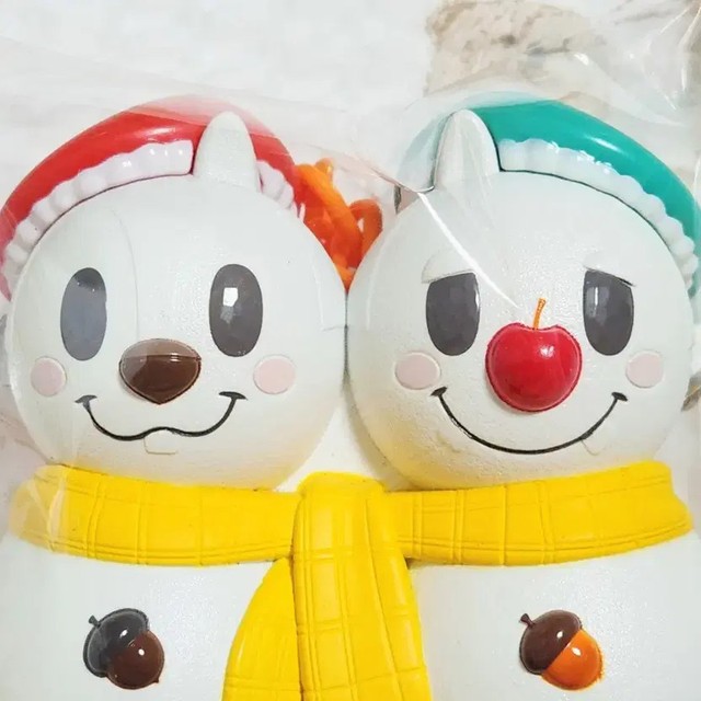 Disney Classic Christmas Chip & Dale Snowman Mini Candy Container, 2017