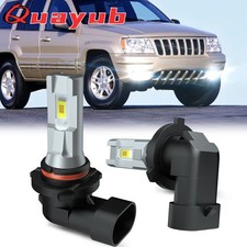 2x Fog Lights For Jeep Grand Cherokee 1999-2004 H10 9145 40w White Led 6000k