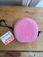 Free People FP Movement Round Pouch Hibiscus Pink Floral Lightweight Zipper