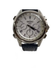 SEIKO Dolce/Chronograph/Solar Wristwatch/Analog/Rubber/WHT/BLK/8B92 0AJ0//
