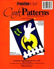 Scaredy Cat & Ghost Flag Halloween Flag Frostline Sewing Pattern 07497