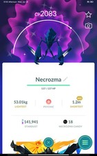 XXS Shiny Necrozma 800 Pok mon Go  30 Days Friendship Trade