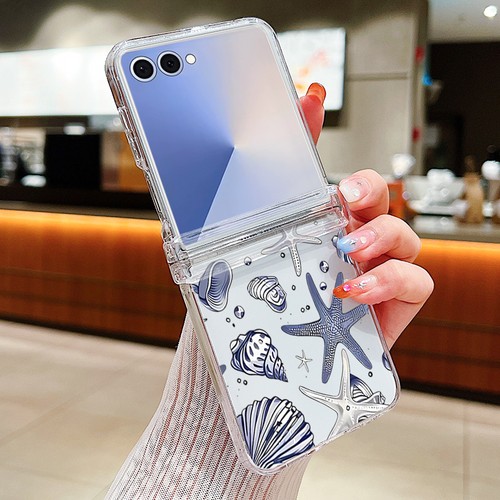 For Samsung Galaxy Z Flip7 Flip6 Flip5 Flip4 3 Ocean Shell Slim Hard Case Cover - Picture 13 of 16