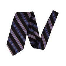 Robert Talbott striped silk necktie, vintage, made in USA, NWT, preppy, glam