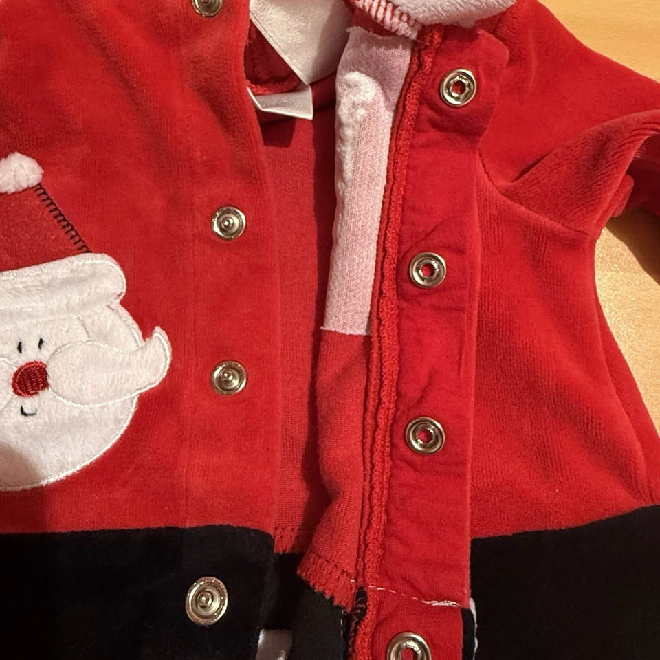 Miniwear Suéter Bebê 3-6 Meses Vermelho Branco Papai Noel Natal - Imagem 2 de 4