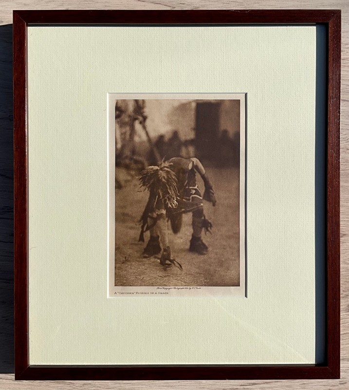 Original Copper Plate Edward S. Curtis 1906 Photogravure A "CATCHER" PICKING UP