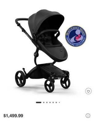 Mima Xari Single Stroller Black, Reversible Seat, Adjustable Handle, Canopy