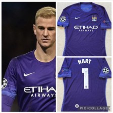 Manchester City Match worn & Signed Champions League Goalkeeper Shirt - Joe Hart