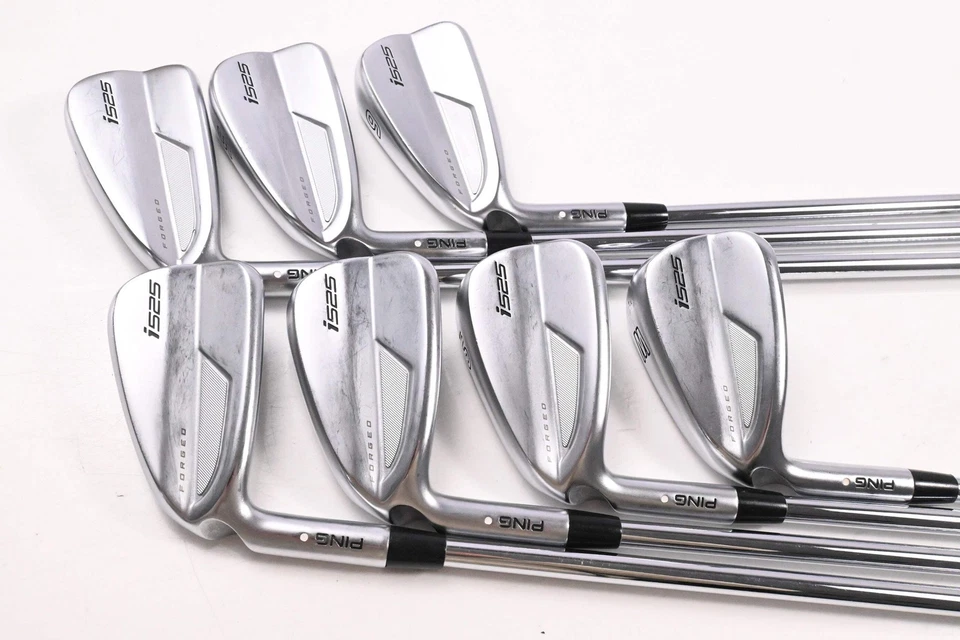 Left Hand Ping i525 Irons / 4-PW / White Dot / Stiff Flex Ping AWT 2.0 Shafts - Image 2 of 4