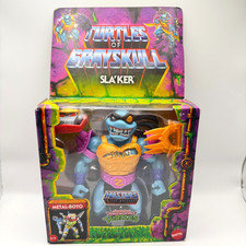 Mattel Turtles of Grayskull SLA'KER MOTU TMNT Unpunched but damaged box