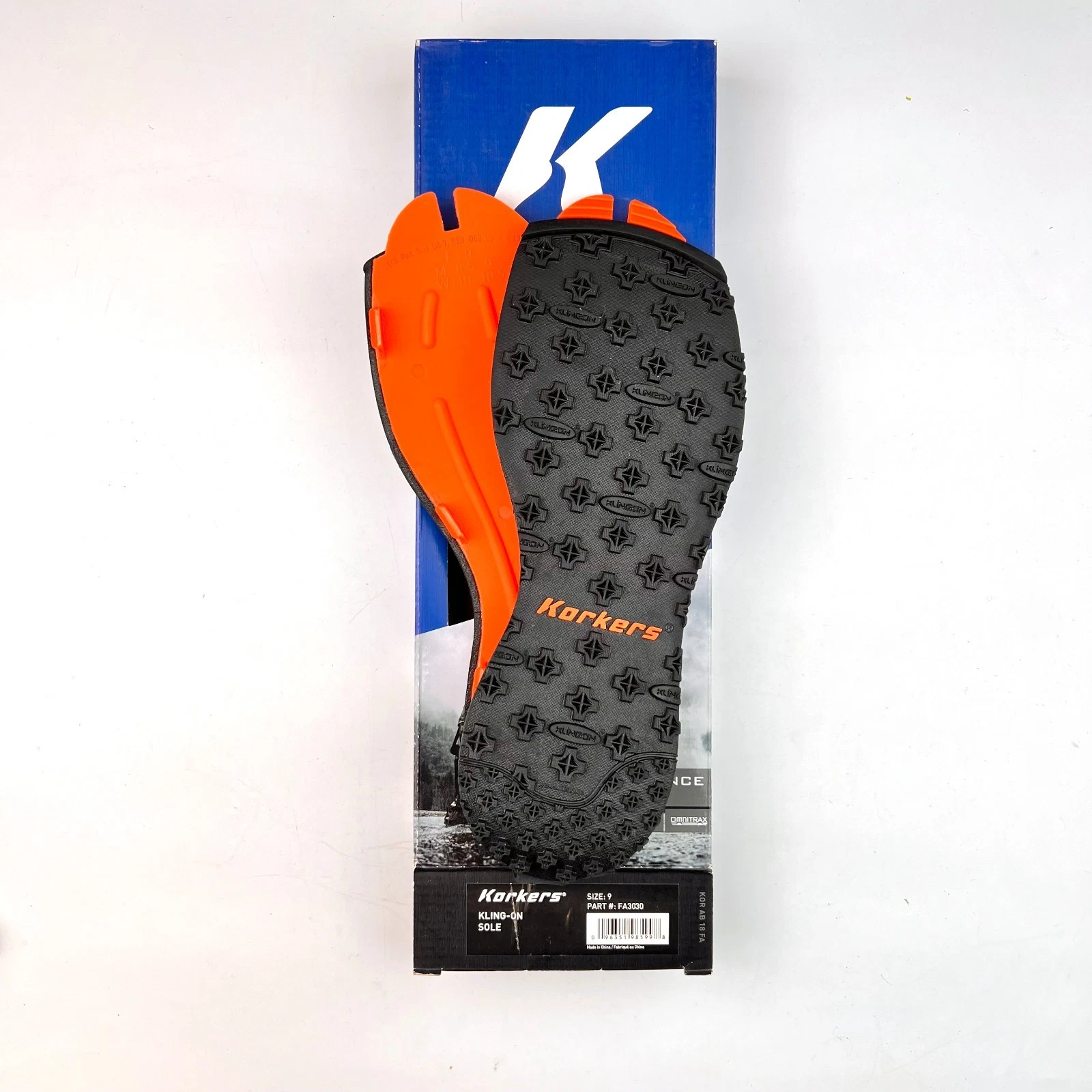 Korkers Omnitrax 3.0 Kling On Sticky Replacement Sole - Size 9
