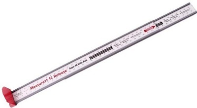 Measurett N Release Ruler Slide Super Size 60'' White-Red - MNR60