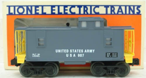 Caboose iluminado Lionel 6-16566 calibre O ejército de Estados Unidos #907 LN/caja | Condition: Used