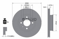 2X Pagid Bremsscheibe 54447N FüR Hyundai Getz TB Crdi GLS