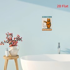  2D Flat Tin Metal Signs Home D cor 8x12 Humorous Toilet Vintage Metal Wall Art