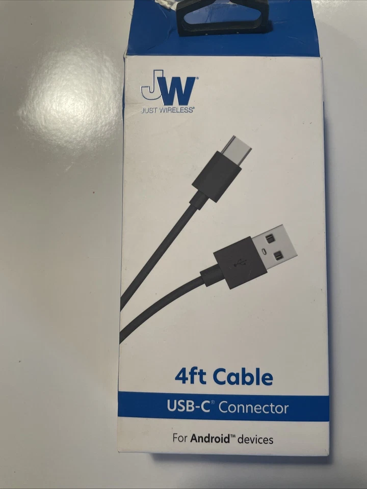 USB-A Cable - Black - Open BoxJust Wireless 4' TPU Type-C to - Image 2 of 2