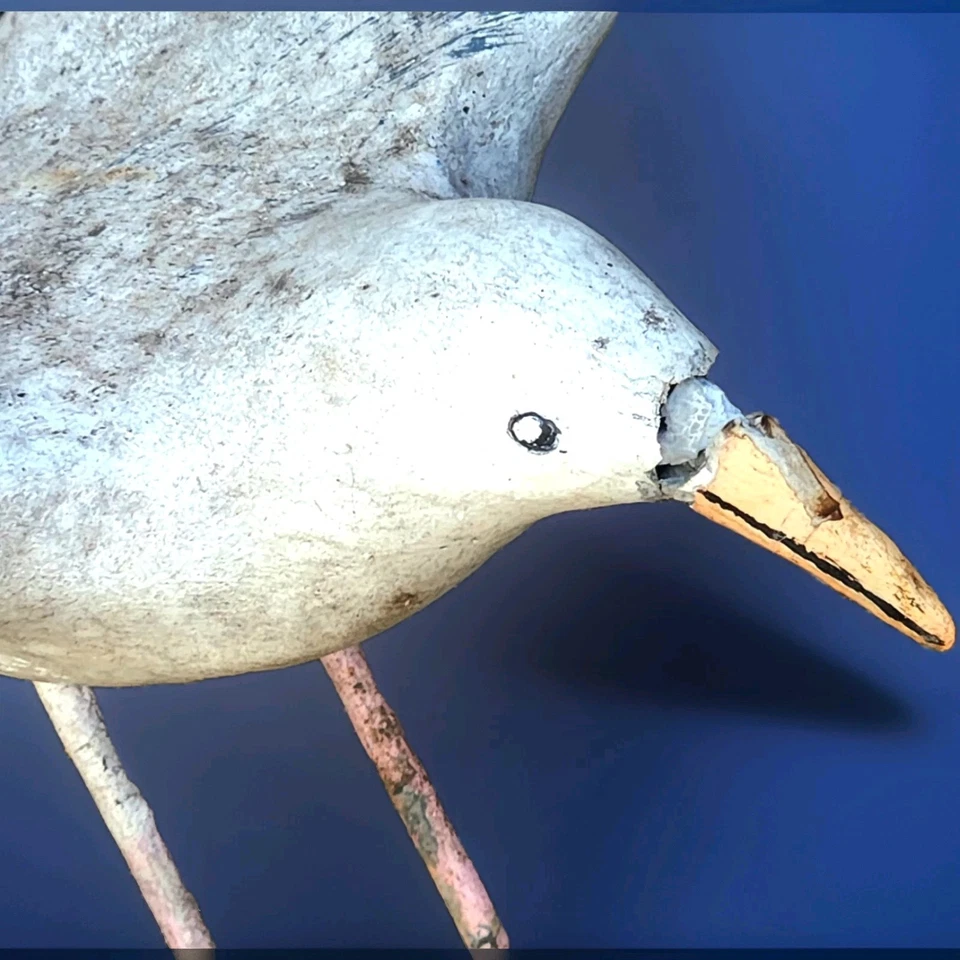 Antiguo patio arquitectónico de mediados de siglo de colección cemento jardín escultura arte gaviota Foto 3 de 4