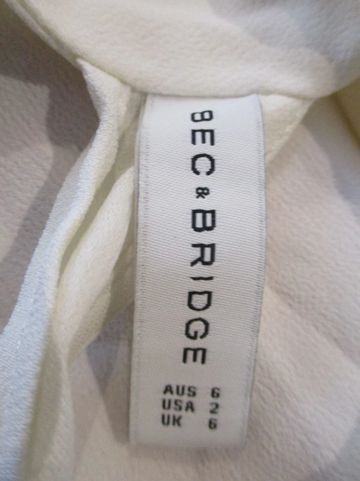 Vestido sin mangas Bec & Bridge para mujer 6 blanco cuello alto sin mangas Foto 2 de 4