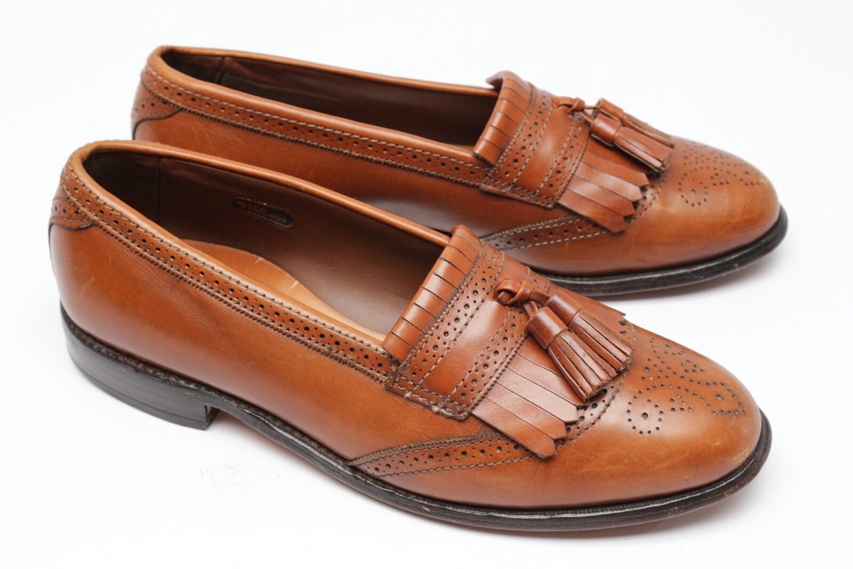 Allen Edmonds Bridgeton very good condition light wear Allen Edmonds Bridgeton Mens Dress Shoes 10 D Tan Leather  main image 2