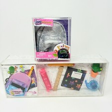 Set of Real Littles Mini Silver Backpack with 6 Surprises Store Display New