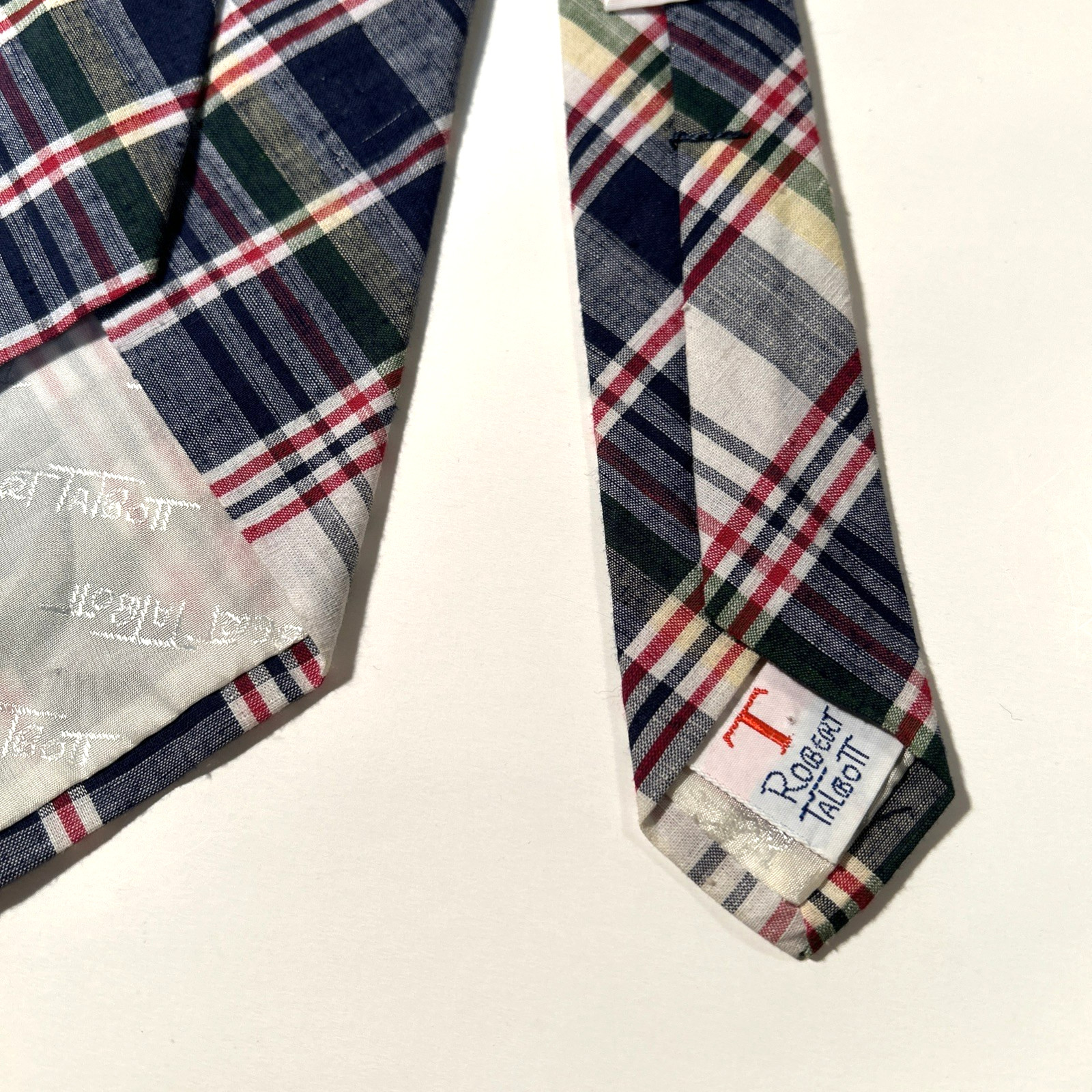 Robert Talbott Patchwork Plaid Finest Cotton Hand… - image 6