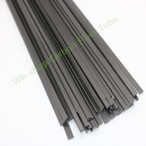 1-6pcs Pultruded Carbon Fiber Strip Height 0.5mm-4.0mm x Width 3mm-20mm L500mm - Photo 1 sur 5