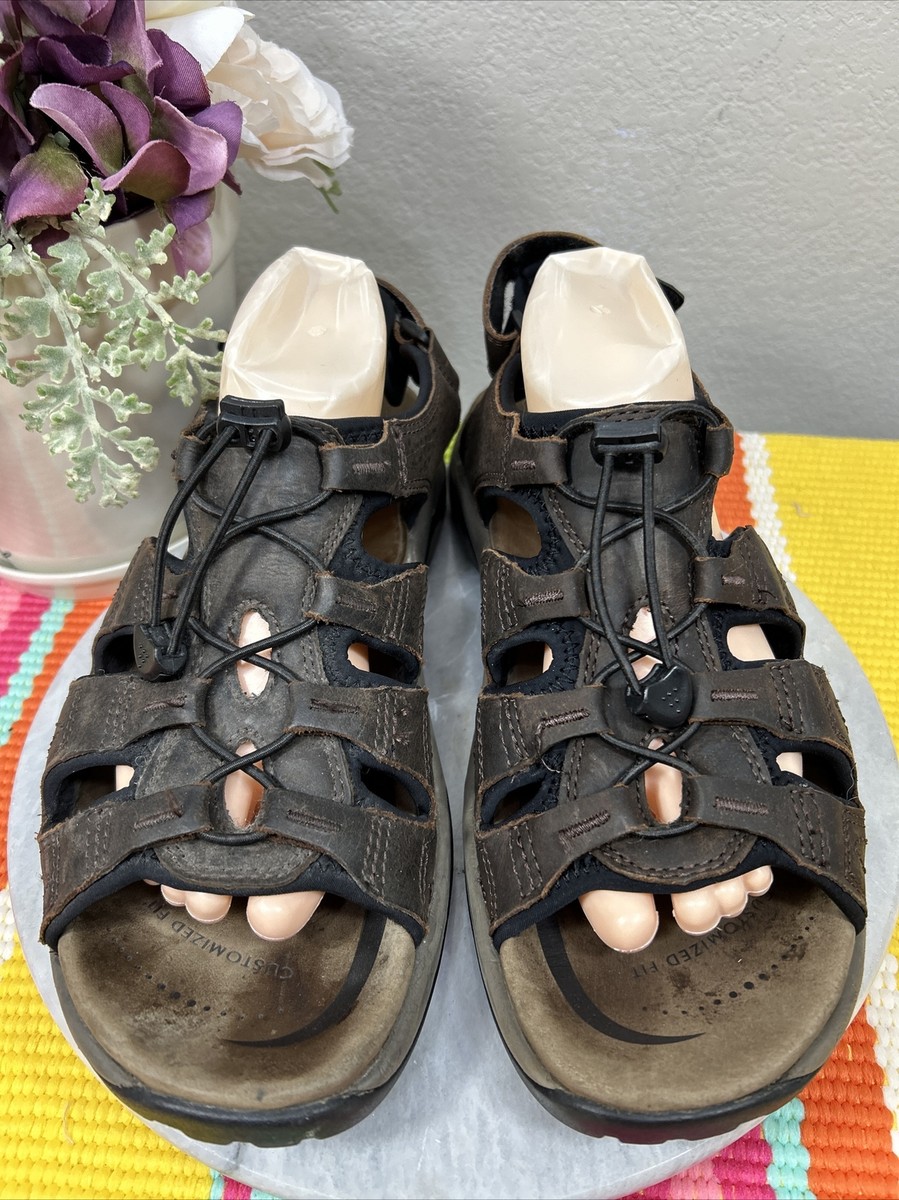 Abeo Sport Anacapa Men\'s 11 Brown Leather Adjustable Straps Fisherman Sandals ABEO B.I.O. Sys Sport Orthotic Fisherman Sandals Anacapa  main image 4