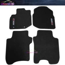 Fits 09-13 Honda Fit 4DR Black Nylon Floor Mats Carpets Non Slip w/ Emblem