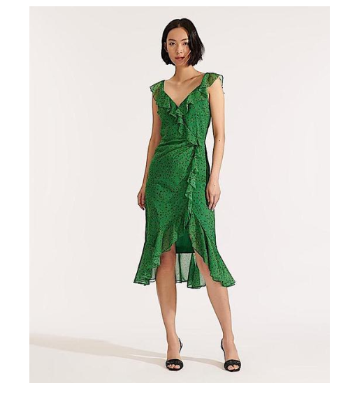 veronica beard green floral dress Veronica Beard Gemma Silk-Blend Midi Dress | Orchid Haze Multi