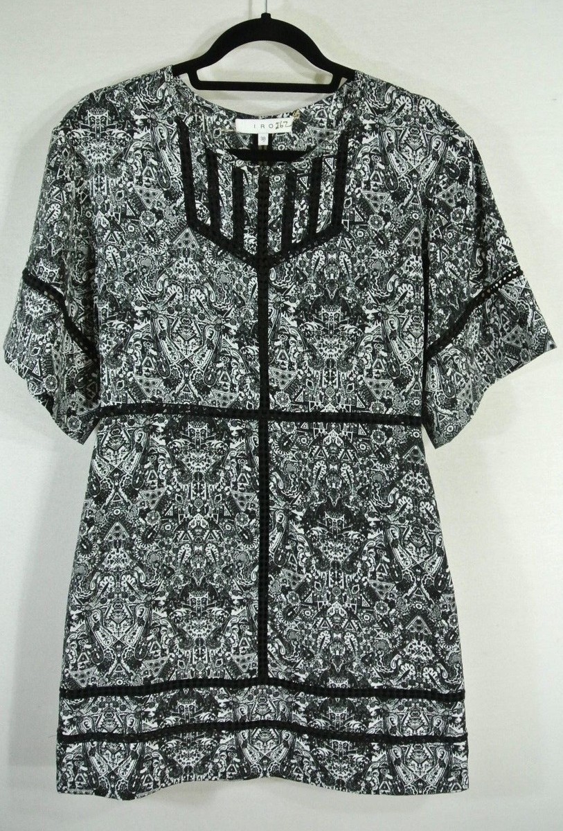 iro crochet dress IRO BLACK CROCHET MINI DRESS LARGE