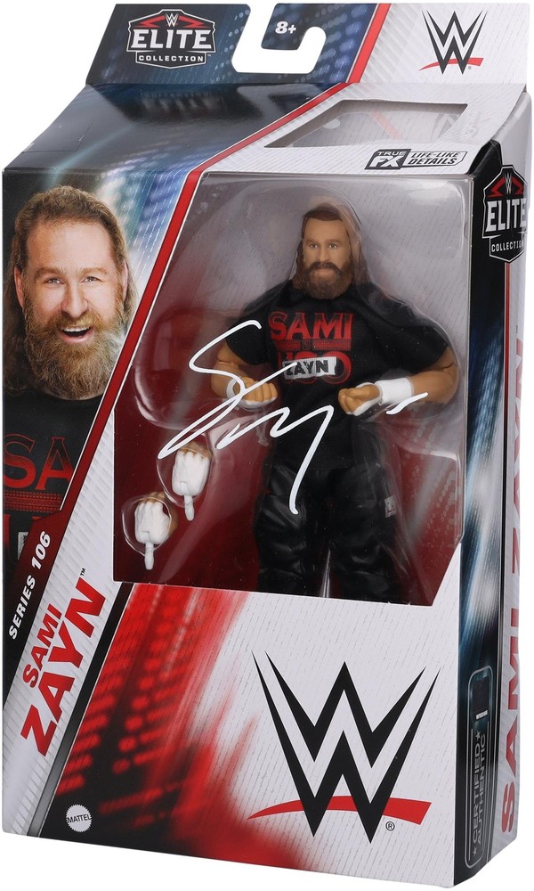 Sami Zayn WWE Autographed Mattel Elite Collection Series 106 Action Figure
