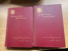1894 WALTER SCOTT BRIDE REDGAUNTLET ANDREW LANG NOTES VOLS 1 & 2 BOOKS (P8)