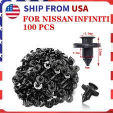 100Pcs 8mm Bumper Clips Retainer Rivets Fastener Plastic Fender Push For NISSAN