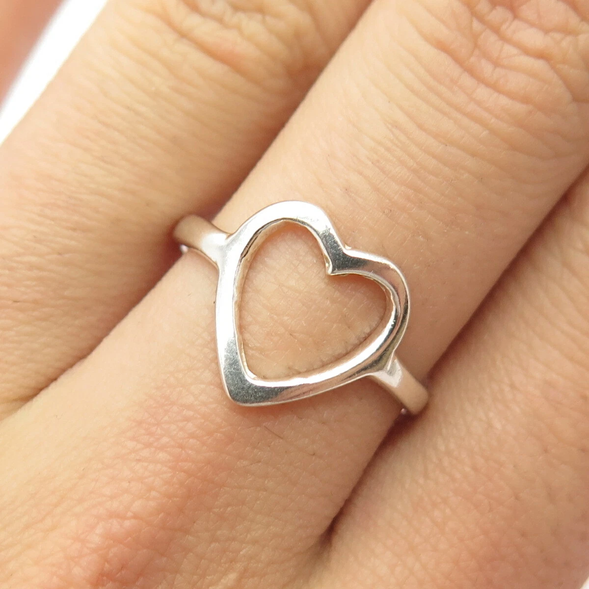 925 silver heart ring deals