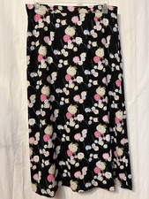 Vintage Sag Harbor Woman's Long Floral Skirt Size Large Waist 33"/34" No 609